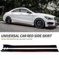 Universal Car Side Skirt Extensions – Black & Red 2 Metres 6-Section Kit