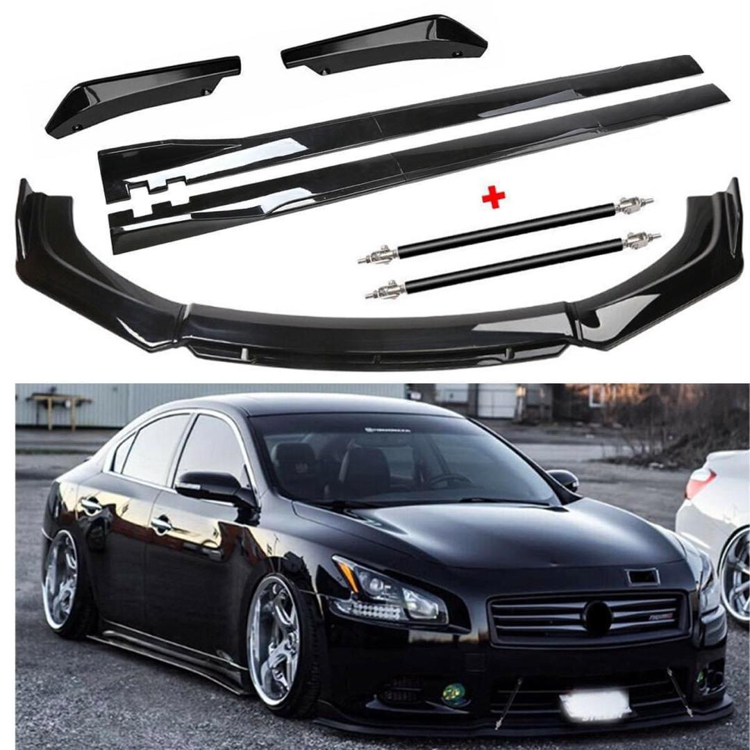 Universal Full Body Kit – Gloss Black with Front Lip, Side Skirts & Strut Bars