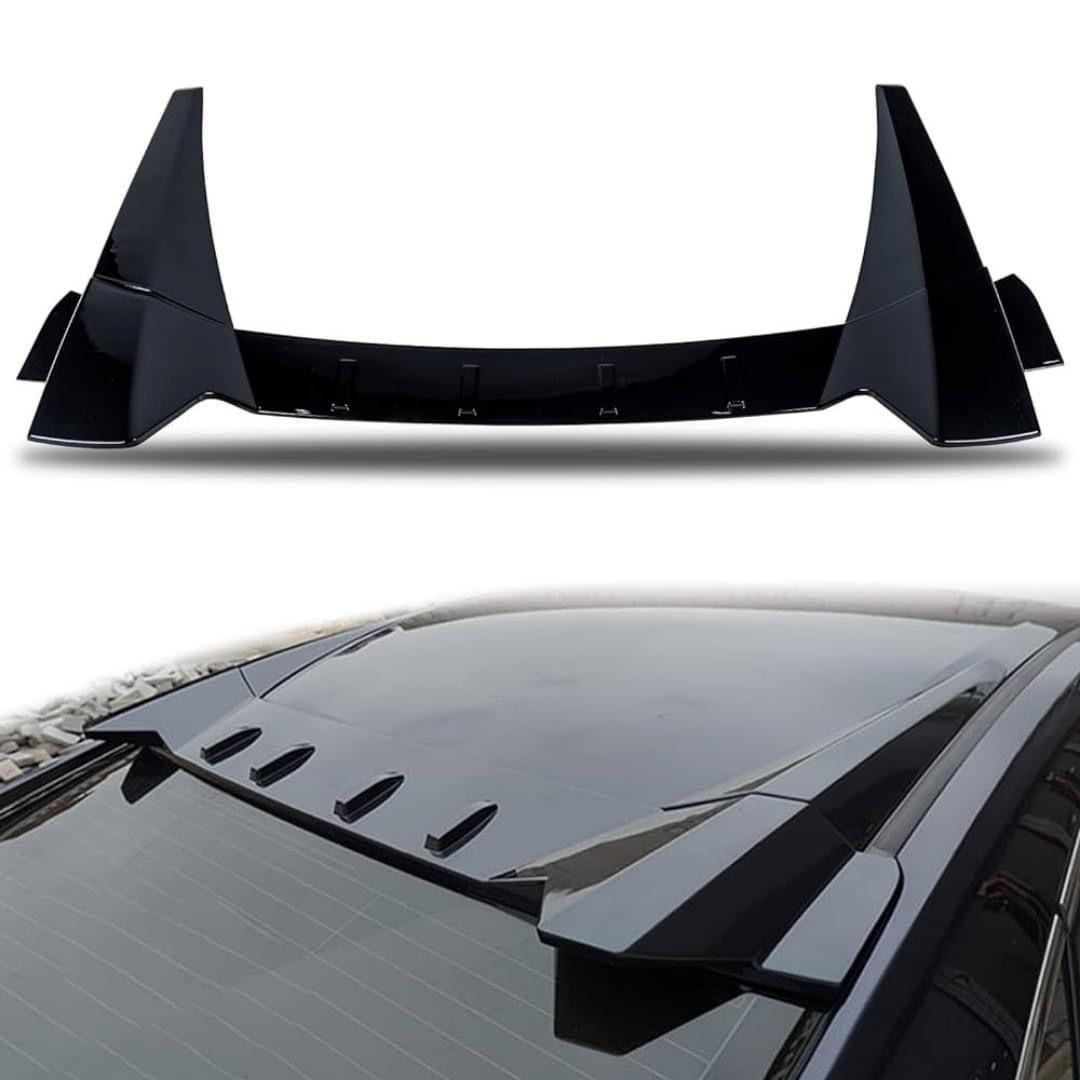 Gloss Black Roof Spoiler with Shark Fin Vents – Honda Civic 10th Gen (2016–2021)
